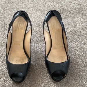 Christian Louboutin Slingback black leather pumps